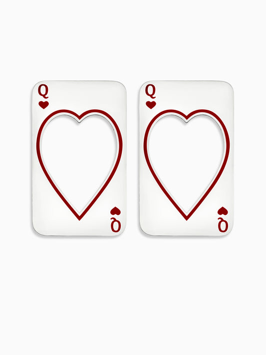 Queen of Hearts .925 Sterling Silver Earrings